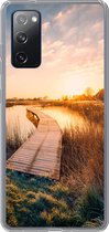 Geschikt voor Samsung Galaxy S20 FE hoesje - Zonsondergang in de Nederlandse polder - Siliconen Telefoonhoesje