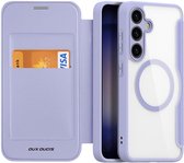 Dux Ducis - Telefoonhoesje geschikt voor Samsung Galaxy S24 Plus - Hoesje geschikt voor Magsafe Magneet - Skin X Pro Book Case Series - Paars