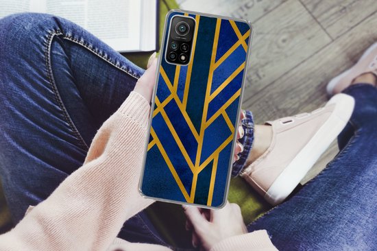 Coque Xiaomi Mi 10T 5G - Or - Blauw - Luxe - Coque de téléphone en Siliconen