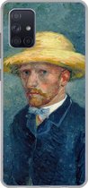 Geschikt voor Samsung Galaxy A51 hoesje - Zelfportret met hoed - Vincent van Gogh - Siliconen Telefoonhoesje