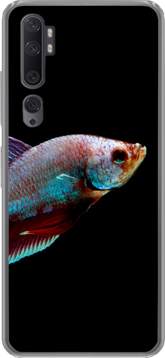 Telefoonhoesje Geschikt voor Xiaomi Mi Note 10 Pro hoesje - Vis - Dieren - Licht - Siliconen Telefoonhoesje Telefoonhoesje
