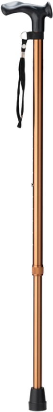 Wandelstok Bruin Rechts met anatomisch comfort handvat en polsbandje - Loopstok - Verstelbaar 75 - 97 cm - Lichtgewicht