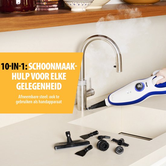 Tristar SR-5261 - Stoomreiniger 400ml Waterreservoir - Gebruik voor vloeren, tapijt, ramen - Incl 12 assecoires