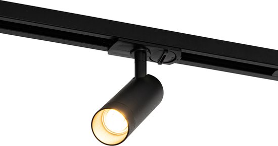 QAZQA jeana luxe - Moderne Spot railsysteem verlichting, railverlichting geschikt voor led - 5 lichts - L 285.8 cm - Zwart - Woonkamer | Slaapkamer | Keuken