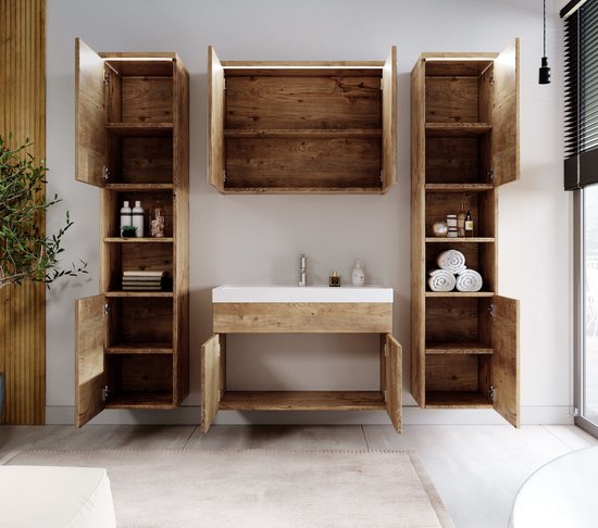 Badplaats B.V. Meuble a Miroir Paso 80 x 60 cm Chene - Miroir Armoire Miroir Salle de Bains Verre Armoire de Rangement à partir de 129,00 € (juin 2026 Badplaats B.V. Meuble a Miroir Paso 80 x 60 cm Chene - Miroir Armoire Miroir Salle de Bains Verre Armoire de Rangement à partir de 129,00 € (juin 2026