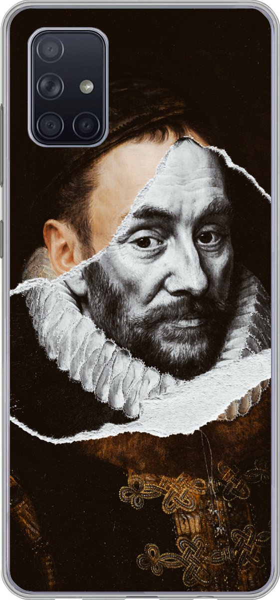 Telefoonhoesje Geschikt voor Samsung Galaxy A71 hoesje - Willem van Oranje - Oude Meesters - Adriaen Thomasz - Siliconen Telefoonhoesje Telefoonhoesje