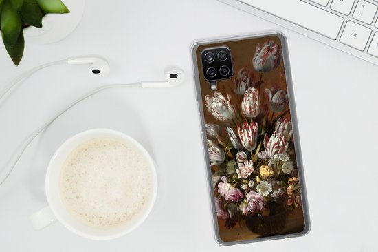 Coque Samsung Galaxy A12 - Nature morte aux fleurs - Peinture de Hans Bollongier - Siliconen - Noël - Cadeaux - Cadeaux chaussures