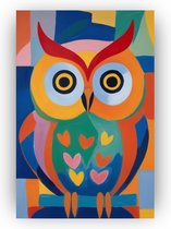 Henri Matisse uil schilderij - Matisse glasschilderij - Glasschilderijen uil - Klassiek schilderijen - Acrylaat - Schilderijen & posters - 60 x 90 cm 5mm