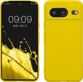 kwmobile telefoonhoesje geschikt voor Google Pixel 8 - Hoesje voor smartphone - Precisie camera uitsnede - TPU back cover in stralend geel