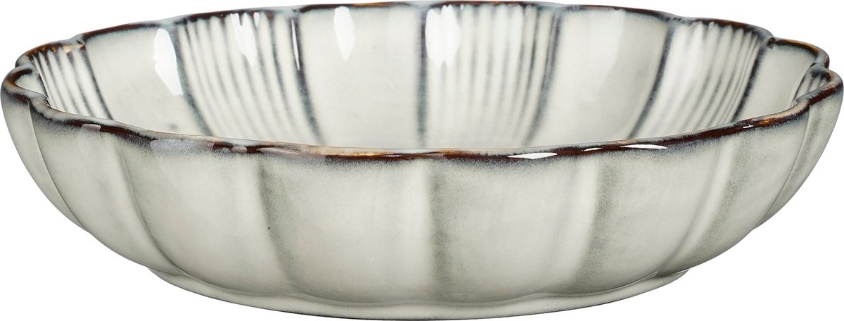 Mica Decorations Corfu Schaal - H5 x Ø19 cm - Keramiek - Grijs
