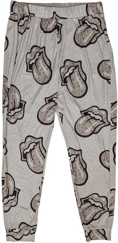 The Rolling Stones - Pyjama Heart Tongue - S - Grijs