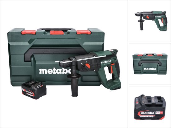 Metabo KH 18 LTX 24 accu combihamer 18 V 2.1 J SDS plus + 1x accu 4.0 Ah + metaBOX - zonder lader