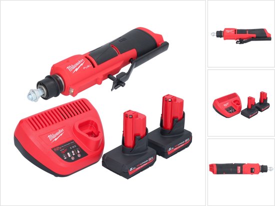 Milwaukee M12 FTB-502 Snoerloze Bandenfrees 12 V 7/16" Hex Brushless + 2x accu 5.0 Ah + lader