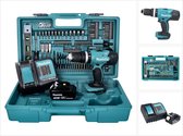Makita DHP 453 SFX5 accu klopboormachine 18 V 42 Nm + 1x accu 3.0 Ah + lader + 101-delige accessoireset + koffer