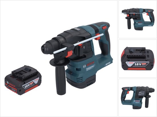 Bosch GBH 18V-22 Professionele accu boorhamer 18 V 1,9 J SDS Plus Brushless + 1x accu 4,0 Ah - zonder lader