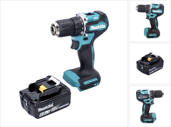 Makita DDF 487 G1 accuboormachine 18 V 40 Nm borstelloos + 1x oplaadbare accu 6.0 Ah - zonder oplader