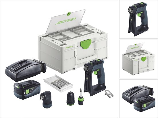 Festool CXS 18-Basic-set accuboormachine 18 V 40 Nm borstelloos + 1x accu 5,0 Ah + oplader + Systainer