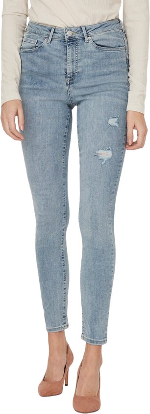 Vero Moda Jeans Vmsophia Hr Skinny Destr J Am314 No 10225526 Light Blue Denim Dames Maat - W25 X L32