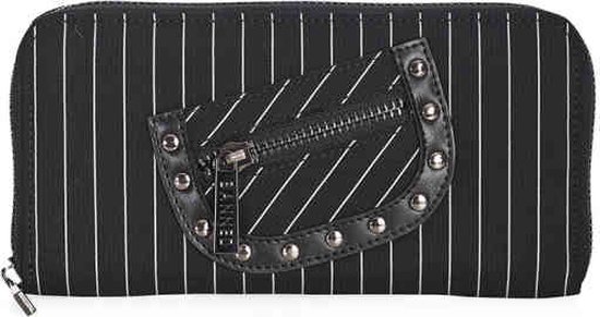 Banned - Black Core Pinstripe Dames portemonnee - Zwart