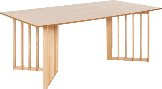 LEANDRA - Eettafel - Lichtbruin - MDF