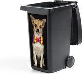Container sticker Hond - Strik - Zwart - 44x98 cm - Kliko sticker