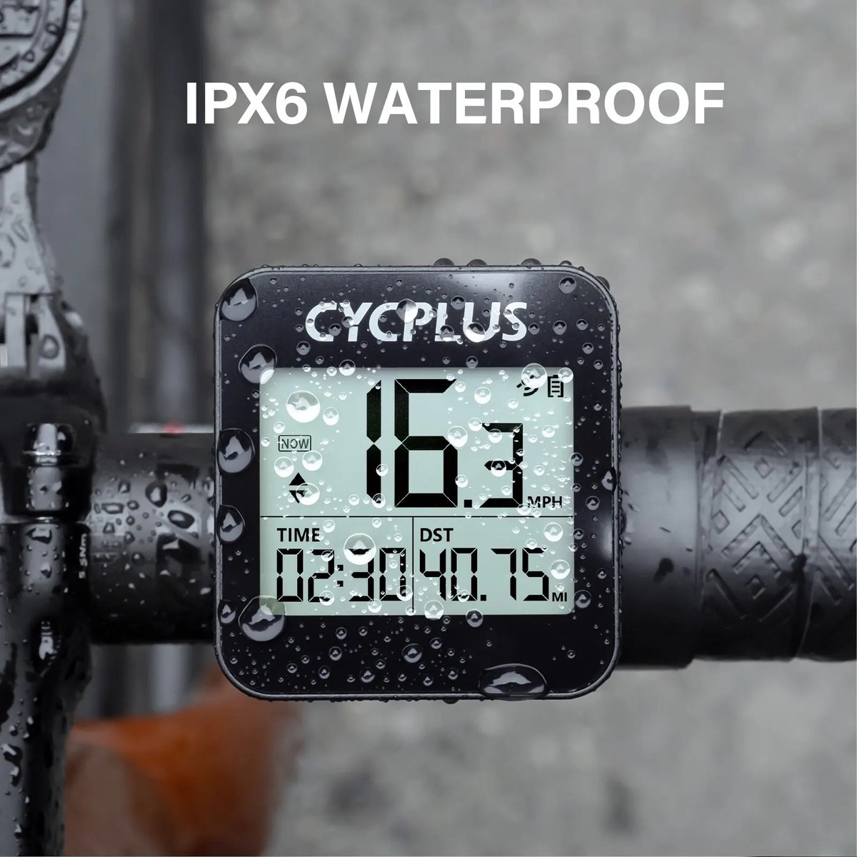 CYCPLUS GPS-fietscomputer met twee sensoren voor trapfrequentie en snelheid en houder CYCPLUS GPS-fietscomputer met twee sensoren voor trapfrequentie en snelheid en houder