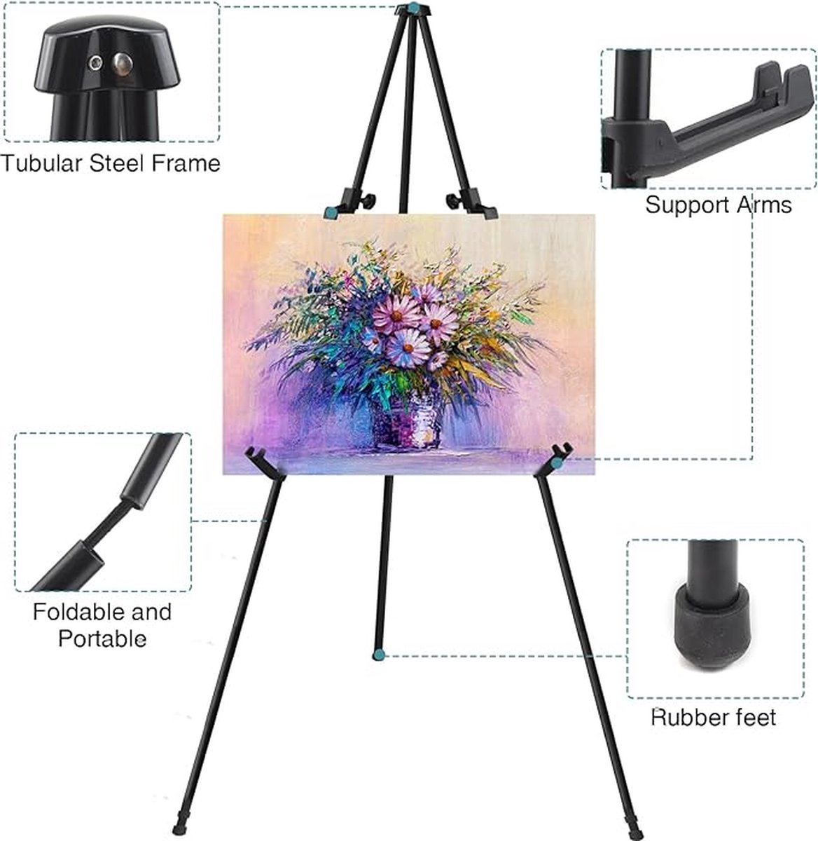 Schildersezels Easels for every size 169cm
