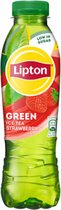 Lipton - Ice Tea - Green - Strawberry - Petfles - Frisdrank - 12 stuks à 500ml