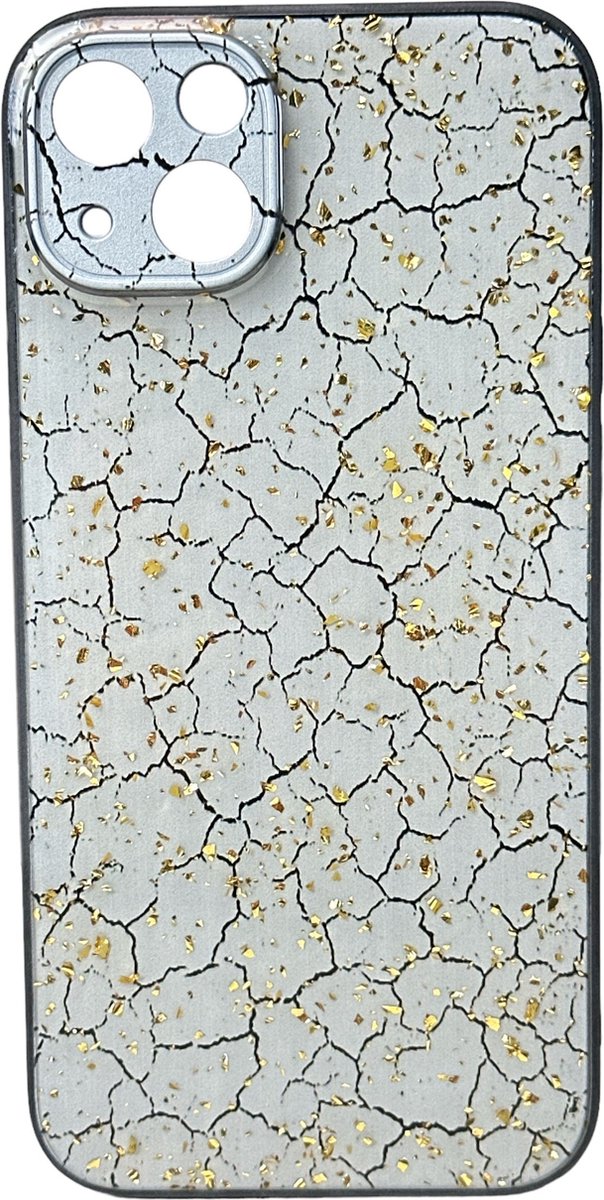 Silicone Hoesje Print - Backcover - Geschikt voor Apple iPhone 13 - Gebroken Wit