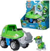 PAW Patrol Jungle Pups - Véhicule Tortue de Rocky - voiture jouet avec figurine