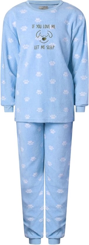 Cocodream fleece meisjes pyjama - Let me Sleep - 176 - Roze