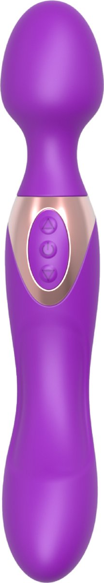 Goedkoopste Cupitoys® Wand vibrator met dildo - 2 in 1 - 22,2cm - Paars - 10 standen - Vibrators voor vrouwen en mannen - Sex toys voor vrouwen en mannen