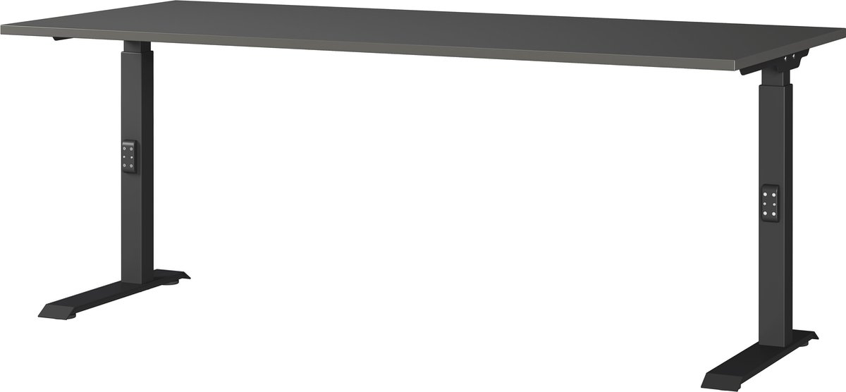 Bureau Galileo Grafiet - 180x80cm - Hoogte 91 cm - In hoogte verstelbaar
