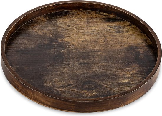 Famanu Houten dienblad, bamboedienblad met handgrepen, rechthoekige trays voor het