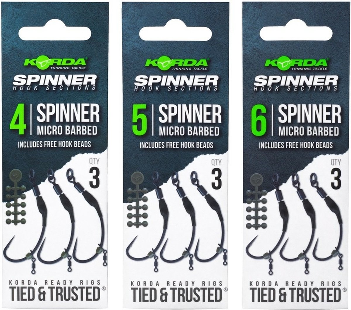 Korda Spinner Hook Sections Barbless #4