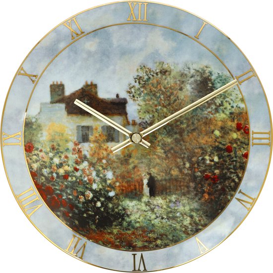 Goebel - Claude Monet | Wandklok Het Kunstenaarshuis | Porselein - 30cm