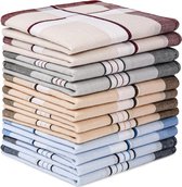 Zakdoeken voor heren, 12 stuks, katoenen stoffen zakdoeken, traditionele zakdoeken, stof, herenzakdoeken, herbruikbaar, 40 cm x 40 cm (A)
