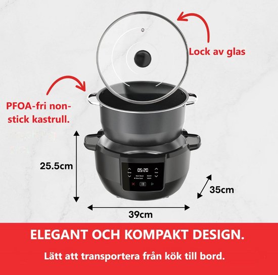 Multicooker Rijstkoker Slowcooker Stomer Snelkookpan Meerdere Functies bol