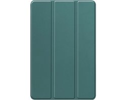 Hoesje - Geschikt voor Lenovo Tab P12 - Dun & Stevig - Trifold Bookcase - Hard Cover Case - Met Uitsparing Geschikt voor Lenovo Pen - Hardcover Book - Tablet Hoes - Donkergroen