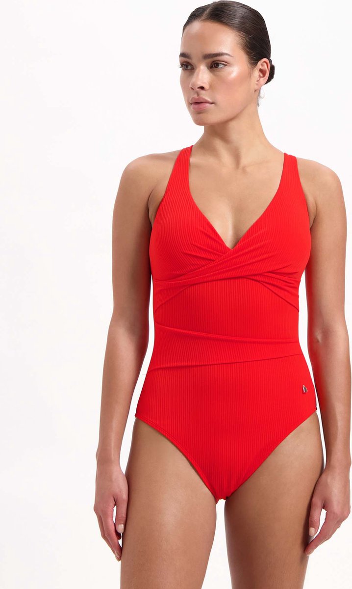 Beachlife Fiery Red overslag badpak — afbeelding 6