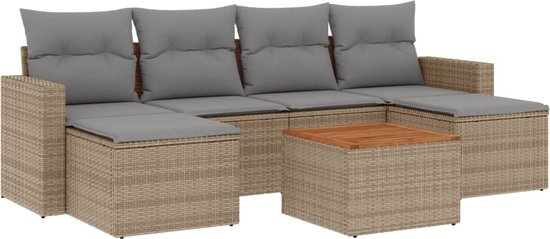 vidaXL-7-delige-Loungeset-met-kussens-poly-rattan-gemengd-beige