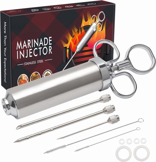 Marinade Injectiespuit - Marinade Injector - Marinade Spuit - Vleesspuit - Vlees Injector