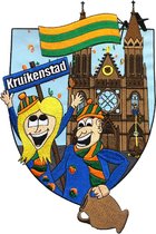 Fjesta Kruikenstad Embleem Kerk – Kruikenstad Rugembleem - Kruikenstad Emblemen – Carnavalsembleem – Kruikenstad Accessoires – 25x17cm
