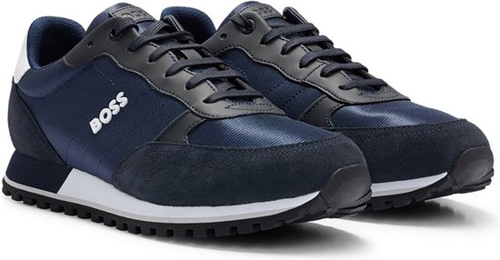 Boss Parkour-l Runn Lage sneakers - Leren Sneaker - Heren - Blauw - Maat 46