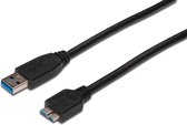 USB Cable to micro USB Digitus AK-300117-003-S Black 25 cm