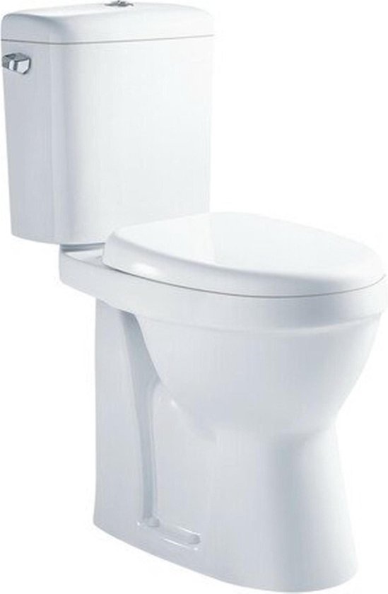 GO by Van Marcke XJoy spoelrandloos PACK staand toilet verhoogd PK zonder spoelrand porselein wit wczitting sofclose in kunststof - Go by Van Marcke