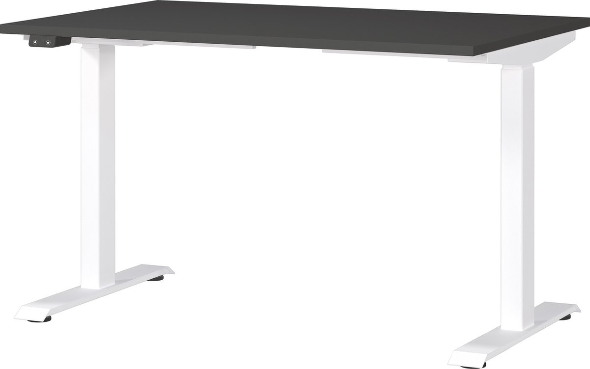 Elektrisch zit-sta Bureau Galileo Wit - Grafiet - 120x80cm - Hoogte 120 cm - In hoogte verstelbaar