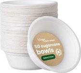 Matana 60 bols en papier robustes robustes en canne à sucre - 500 ml