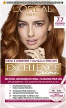 3x L'Oréal Excellence Crème Permanente Crèmekleuring 7.7 Honingbruin