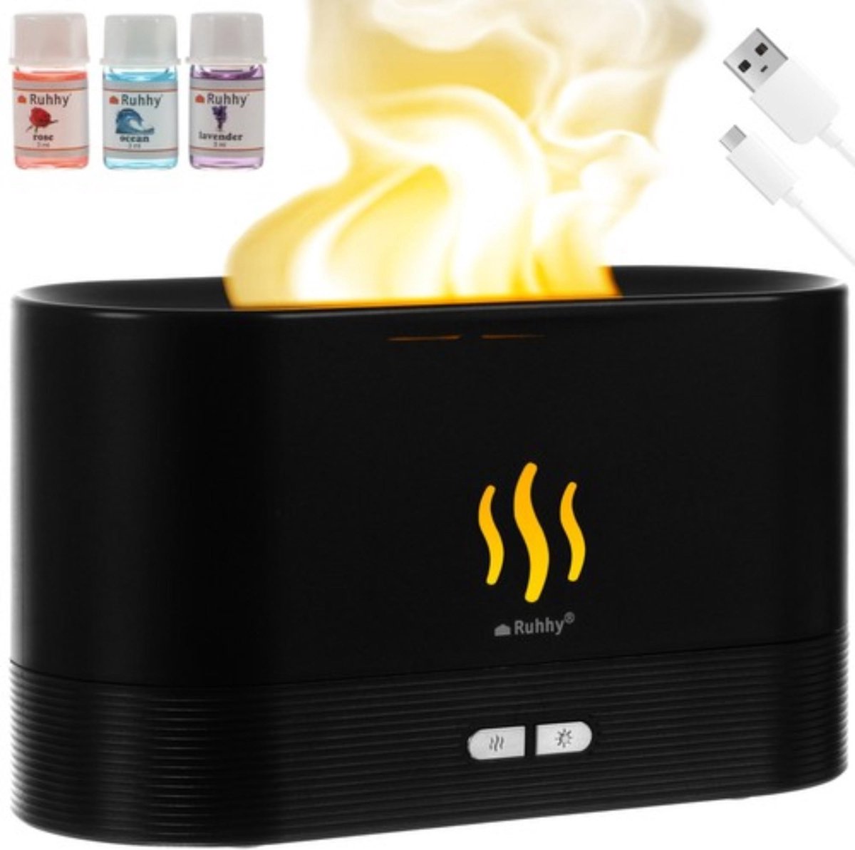 Goedkoopste Ruhhy Aroma Diffuser & Luchtbevochtiger 22542 - RGB LED-verlichting - Fluisterstil - Energiezuinig